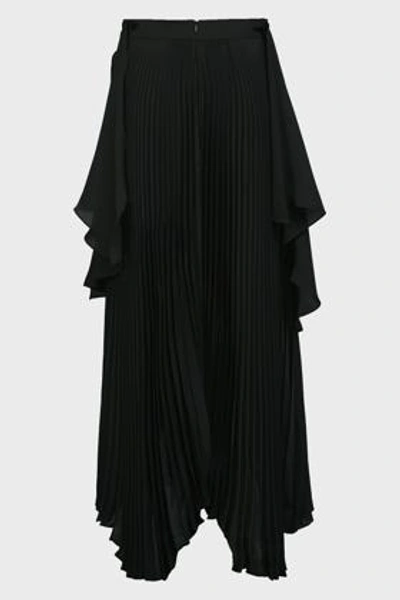 Shop A.w.a.k.e. High-waist Pleated Midi Skirt In Black