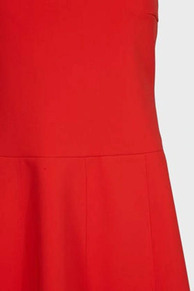 Shop A.w.a.k.e. Asymmetric Strapless Cady Dress In Red