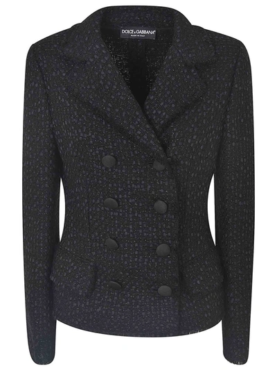 Shop Dolce & Gabbana Short Double-breasted Jacket In Black