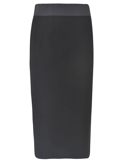 Shop Dolce & Gabbana Longuette Pencil Skirt In Black