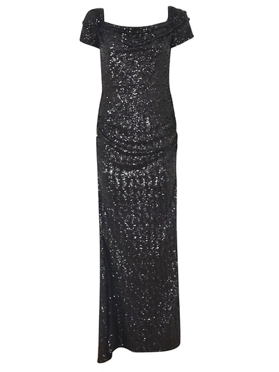 Shop Dolce & Gabbana Long Lamé Dress In Black