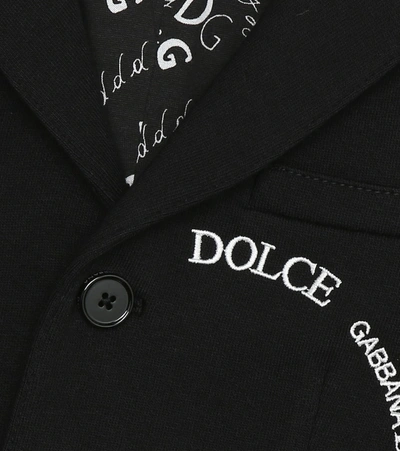 Shop Dolce & Gabbana Printed Cotton Jacket In Black