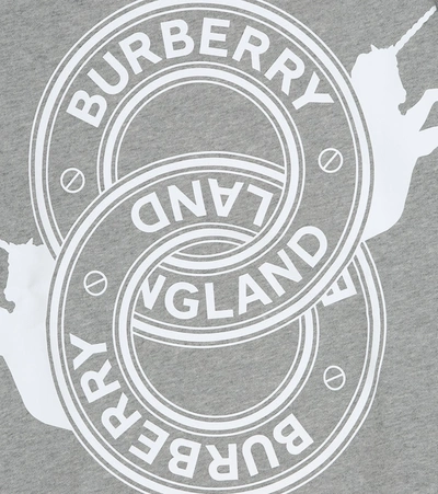 Shop Burberry Cotton Jersey Sweatshirt Dress In Grey