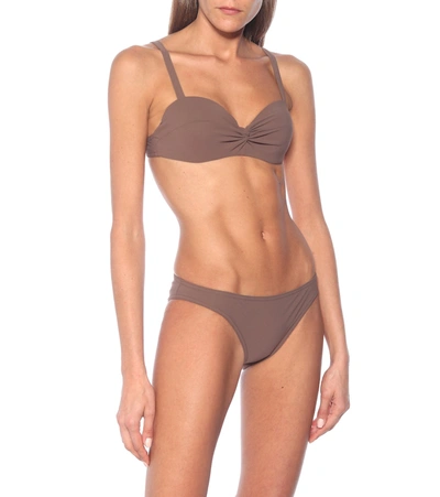 Shop Karla Colletto Basics Bikini Top In Brown