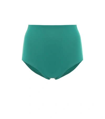 Shop Karla Colletto Basics High-rise Bikini Bottoms In Green