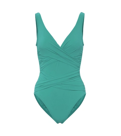 Shop Karla Colletto Basics Swimsuit In Green
