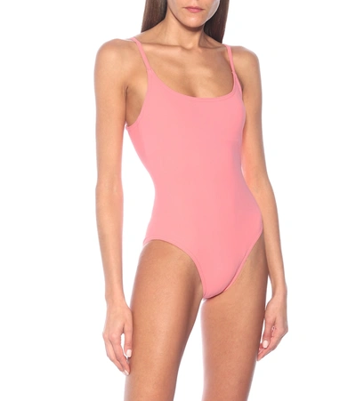 Shop Karla Colletto Basics Swimsuit In Pink