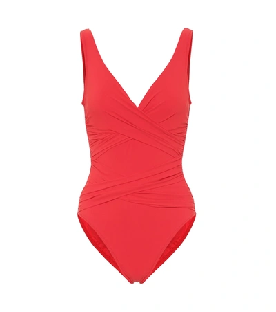 Shop Karla Colletto Basics Swimsuit In Red