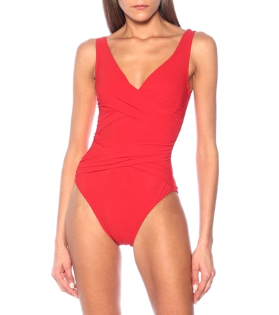 Shop Karla Colletto Basics Swimsuit In Red