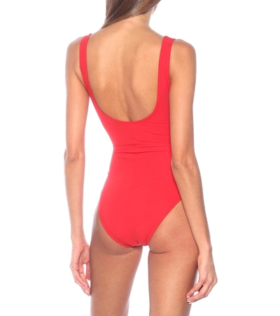Shop Karla Colletto Basics Swimsuit In Red