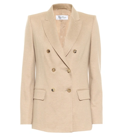 Shop Max Mara Tempra Camel Hair Blazer In Beige