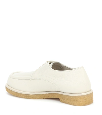 Shop The Row Honore Leather Derby Shoes In White