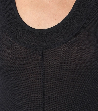 Shop Khaite Clover Stretch-wool Bodysuit In Black