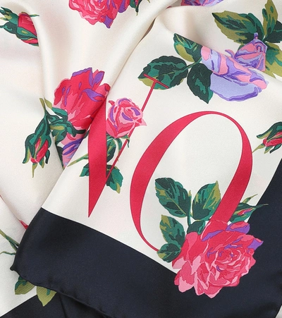 Shop Valentino Printed Silk Twill Scarf In Multicoloured