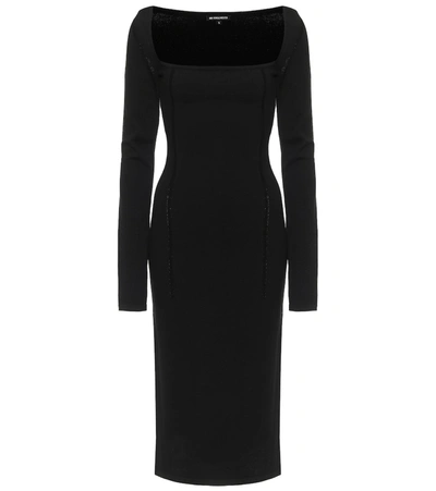 Shop Ann Demeulemeester Wool-blend Midi Dress In Black