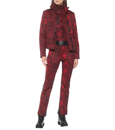 Shop Goldbergh Diamond Snake-print Ski Pants In Red