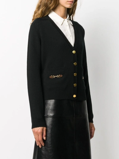 Shop Gucci Cashmere Cardigan In Black