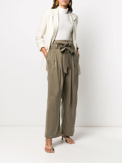 Shop Alysi Cotton Trousers In Brown