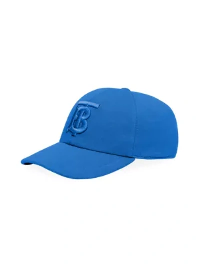 Shop Burberry Logo Baseball Cap In Blue