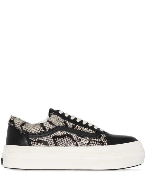 black snake print trainers