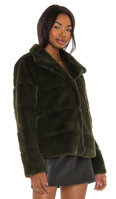 Shop Soia & Kyo Bea Faux Fur Jacket In Moss
