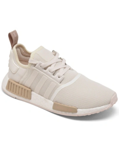 Shop Adidas Originals Adidas Women's Nmd R1 Casual Sneakers From Finish Line In Core White