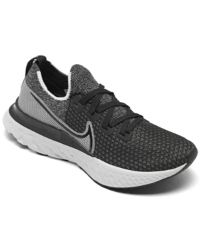 Shop Nike Women's React Infinity Run Flyknit Running Sneakers From Finish Line In White, Black