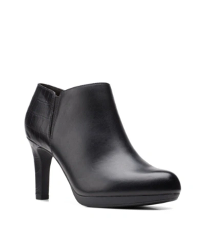 Shop Clarks Collection Women's Adriel Lily Bootie Women's Shoes In Black Leather And Synthetic