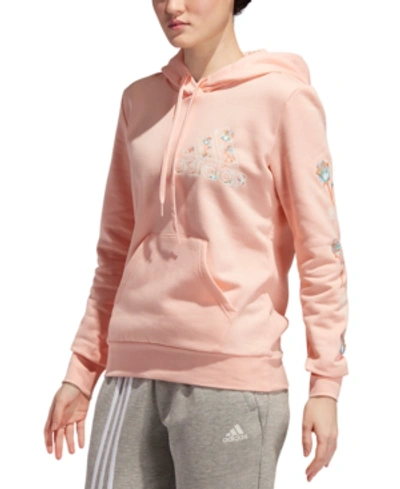 Shop Adidas Originals Adidas Women's Floral Hoodie In Light Pink