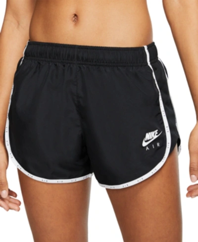 Shop Nike Women's Air Dri-fit Running Shorts In Black/white