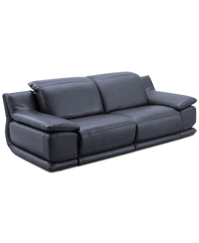 Shop Furniture Daisley 2-pc. Leather Sofa With 2 Power Recliners In Navy
