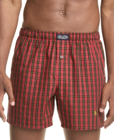 Shop Polo Ralph Lauren Men's Plaid Woven Cotton Boxers In Miller Plaid