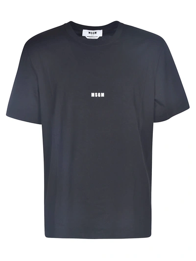 Shop Msgm Micro Logo T-shirt In Nera