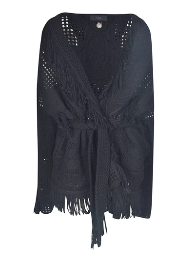 Shop Alanui Icon Net Cardigan In Nera