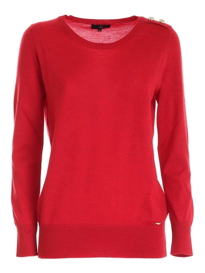 Shop Fay Light Yarn Pullover In Red