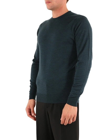 Shop John Smedley Merino Wool Sweater Green
