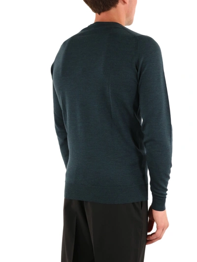 Shop John Smedley Merino Wool Sweater Green