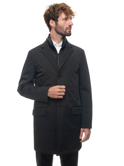 Shop Fay Coat With Zip In Black