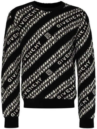 Shop Givenchy Chain Logo Jumper In Black