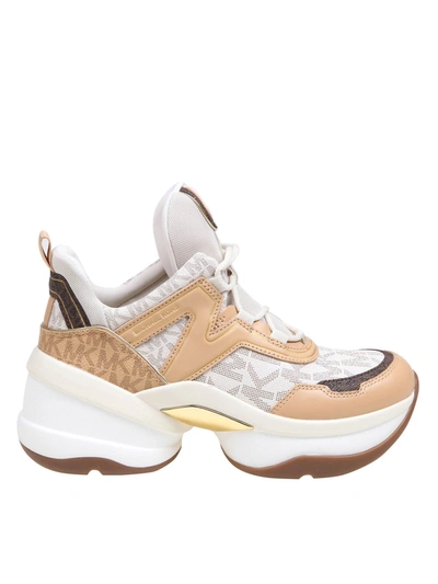 Michael Kors Olympia Trainer Sneakers In Vanilla Color In Neutrals |  ModeSens