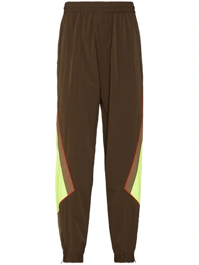 Shop Martine Rose Chuck Colour-block Track Pants In Brown