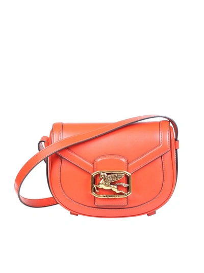 Shop Etro Pegaso Bag In Red Leather
