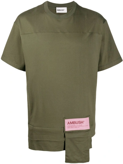 Shop Ambush Patch Pocket Cotton T-shirt In Green