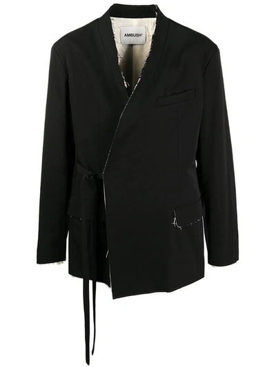 Shop Ambush Raw Edge Kimono Jacket In Black