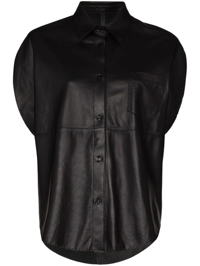 Shop Mm6 Maison Margiela Oversize Sleeveless Top In Black