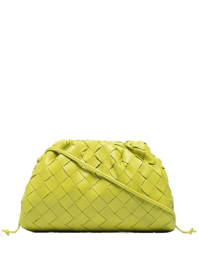 Pouch Leather Clutch in Yellow - Bottega Veneta