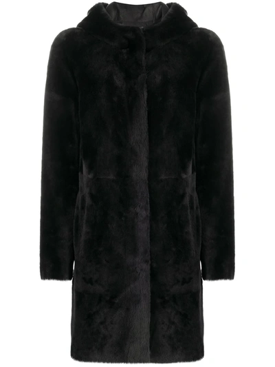 Shop Arma Reversible Single-breasted Coat In Black