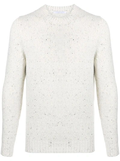 Shop Cenere Gb Crew-neck Fleck Sweater In White