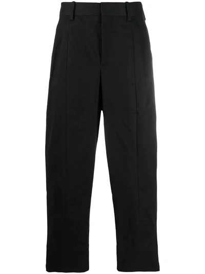 Shop Neil Barrett Dart Detail Straight-leg Trousers In Black