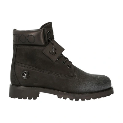 Shop Jimmy Choo X Timberland - Ankle Boots In Black/gunmetal